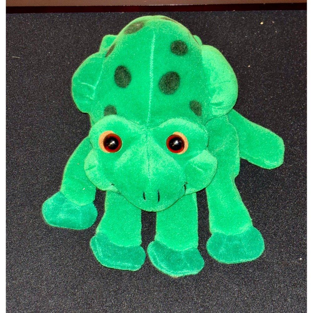 Plush Creations Green Frog Hand Puppet Glove Spotted Vintage 1993 Toy Kids